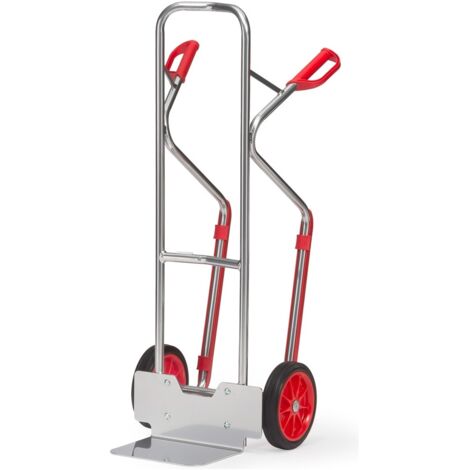 Fetra Alukarre Höhe 1300mm Schaufel 250x320mm mit Kunststoff-Gleitkufen und Vollgummibereifung