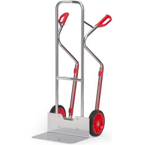 Fetra Alukarre Höhe 1300mm Schaufel 300x480mm mit Kunststoff-Gleitkufen und Vollgummibereifung