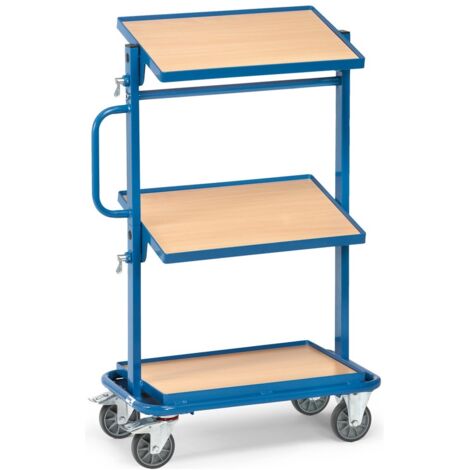Fetra Beistellwagen mit Holzwerkstoffplatten neigbar