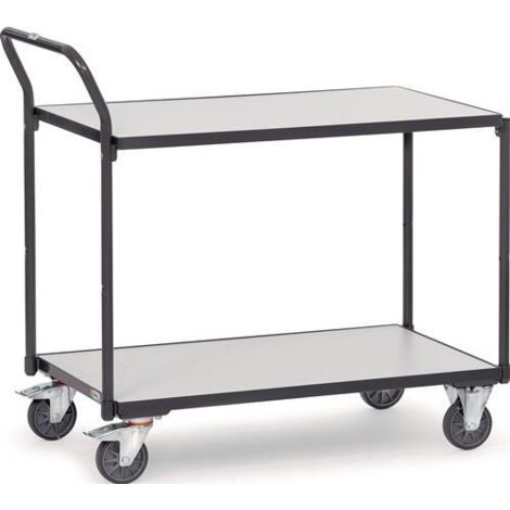 Fetra ESD-Tischwagen mit 2 Böden, elektrisch leitfähig 1000x600 mm