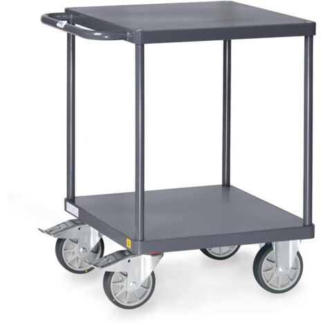 Fetra ESD Tischwagen Stahlblech Plattformen bündig Ladefläche 600x600mm