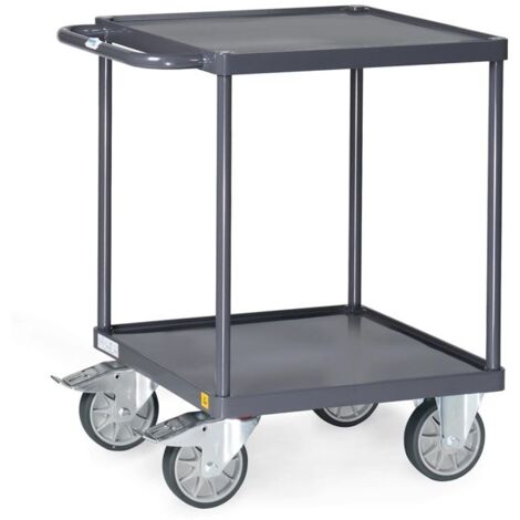 Fetra ESD Tischwagen Stahlblech Wannen Ladefläche 600x600mm