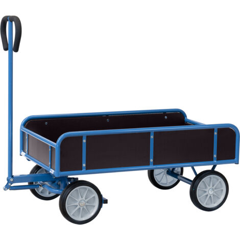 Fetra Handwagen mit 4 Wänden Vollgummi, 1145x645 mm Ladefläche 400kg Tragkraft