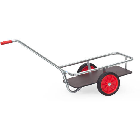 Fetra Handwagen mit Boden 700x400mm für Aussenbereich Vollgummibereifung