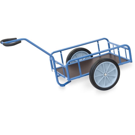 Fetra Handwagen mit Geländer 250mm hoch 845x545mm Ladefläche Vollgummibereifung