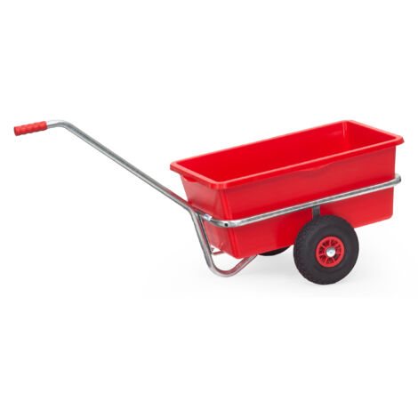 Fetra Handwagen mit Kasten 700x400mm für Aussenbereich Luftbereifung