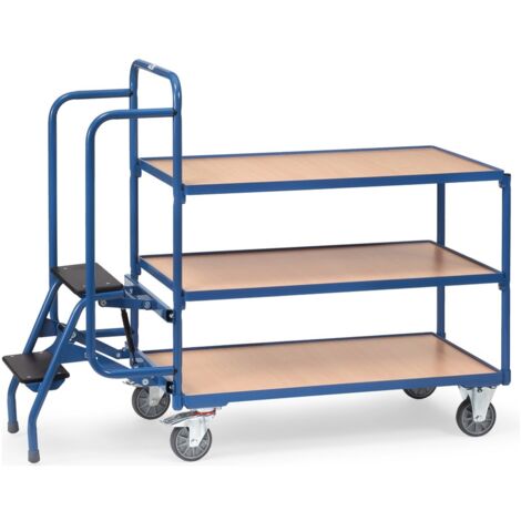 fetra Kommissionierwagen, Ladefläche 1000 x 600 mm, 3 Böden, Gesamthöhe 1155 mm