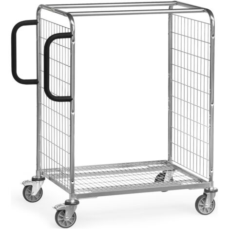 fetra Kommissionierwagen, Ladefläche 850 x 610 mm, Baukastensystem, Gesamthöhe 1225 mm