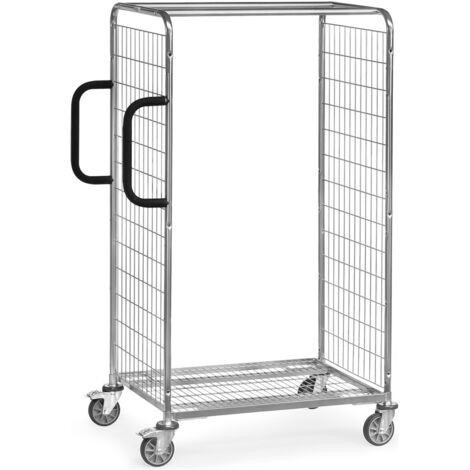 fetra Kommissionierwagen, Ladefläche 850 x 610 mm, Baukastensystem, Gesamthöhe 1625 mm