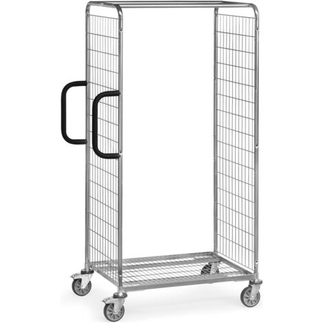 fetra Kommissionierwagen, Ladefläche 850 x 610 mm, Baukastensystem, Gesamthöhe 1825 mm