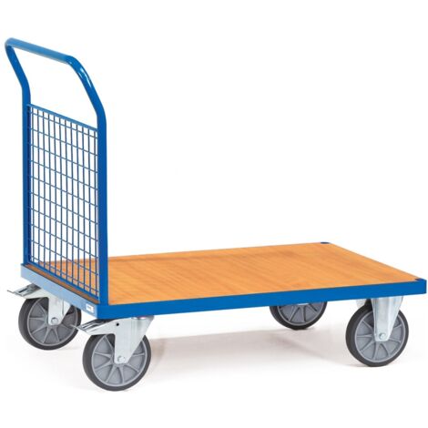Fetra Multivario Stirnwandwagen in Buchendekor mit Drahtgitter 850x500mm Ladefläche