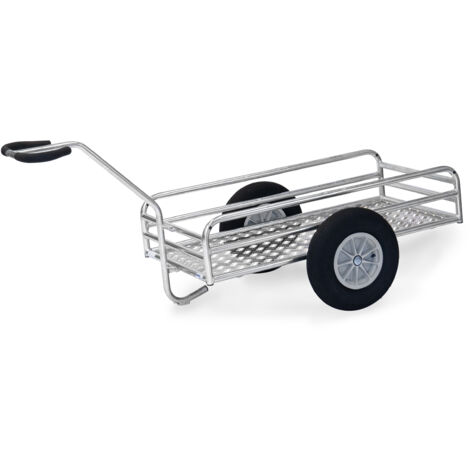 Fetra Outdoor-Handwagen feuerverzinkt mit 1145x545mm Ladefläche aus Alu-Quintettblech und Luftbereifung