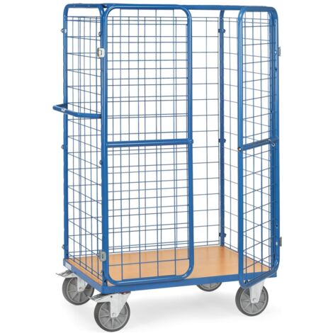 fetra Paketwagen mit Dach, 730 x 1800 x 1169 mm (BxHxL), Ladefläche 1000 x 700 mm