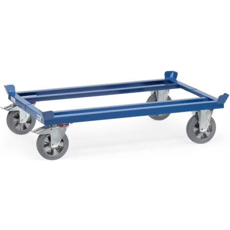 fetra Paletten-Fahrgestell - Elastic-Vollgummi, für Gitterboxen und Flachpaletten 1200 x 800 mm