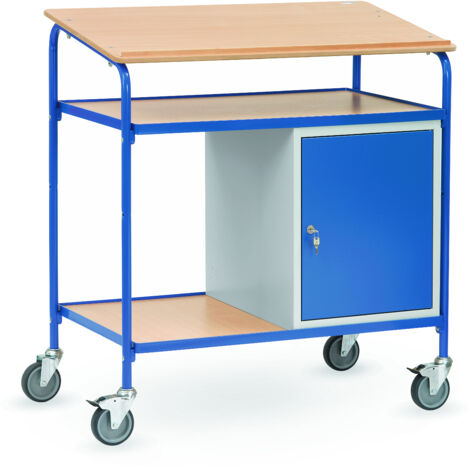 Fetra Rollpult breit mit Schreibfläche und Stahlschrank