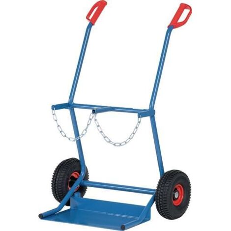 Fetra Stahlflaschenkarre 1100 mm Höhe, mit Luft-Bereifung