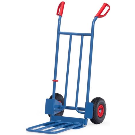 Fetra Stahlrohrkarre mit Klappschaufel, Höhe 1150mm, mit Luft-Bereifung