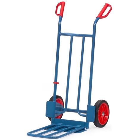 Fetra Stahlrohrkarre mit Klappschaufel, Höhe 1150mm, mit Vollgummi-Bereifung