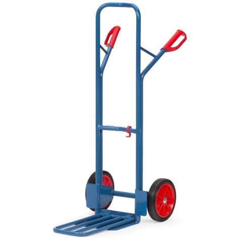 Fetra Stahlrohrkarre mit Klappschaufel, Höhe 1300mm, mit Vollgummi-Bereifung