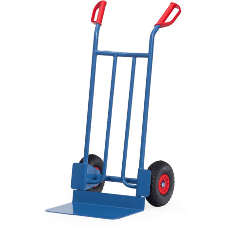 Fetra Stahlrohrkarre mit Polyurethanbereifung Höhe 1150 mm, Schaufel 300x480mm