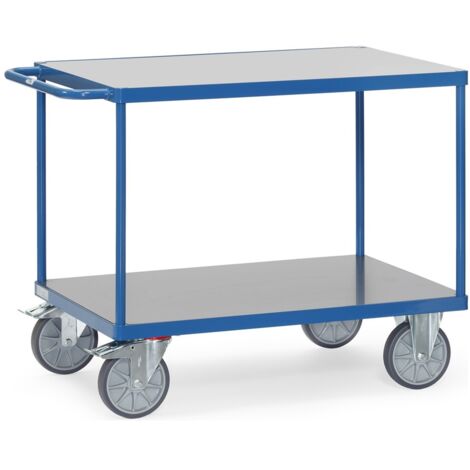 fetra Tischwagen, 2 Hart-PVC Plattformen, Ladefläche 1000 x 600 mm