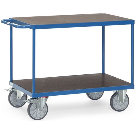 fetra Tischwagen, 2 wasserfeste Plattformen, Ladefläche 1200 x 800 mm