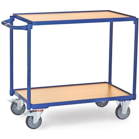 Fetra Tischwagen mit Holzwerkstoffplatten 2 Etagen 1020x500x830mm Außenmaße