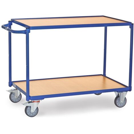 Fetra Tischwagen mit Holzwerkstoffplatten 2 Etagen 1170x500x830mm Außenmaße
