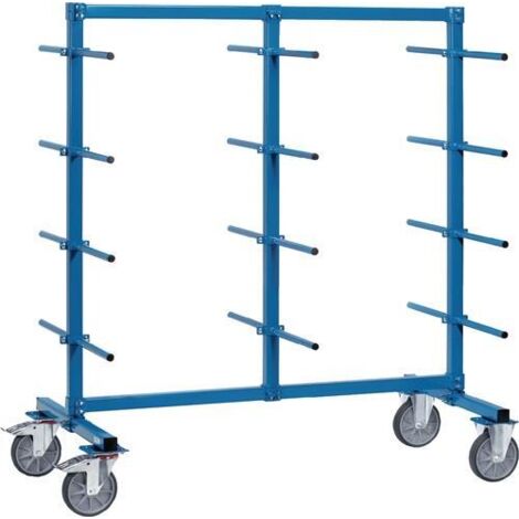 Fetra Tragarmwagen 1600x800mm, 24 Tragarme zweiseitig ohne PVC-Schlauch überzogene Tragarme