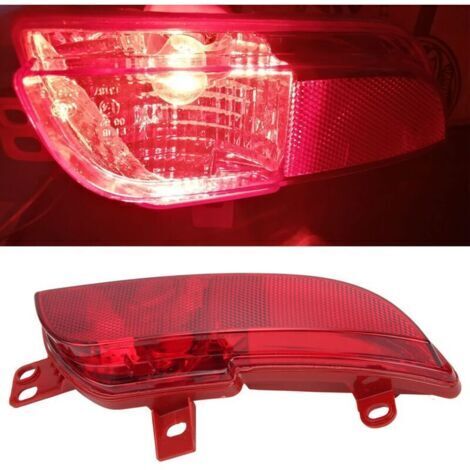 Feu antibrouillard arrière gauche (boîtier rouge), compatible avec Peugeot 206 Plus (modèles 2009-2012)