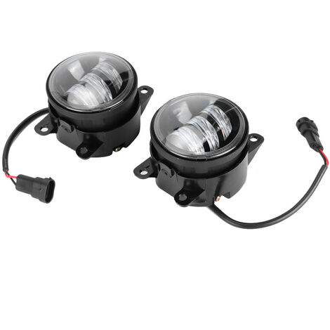 Feu antibrouillard LED haute puissance, 4 pouces, 20W, double couleur, accessoires de voiture adaptés à Honda, 2 pièces
