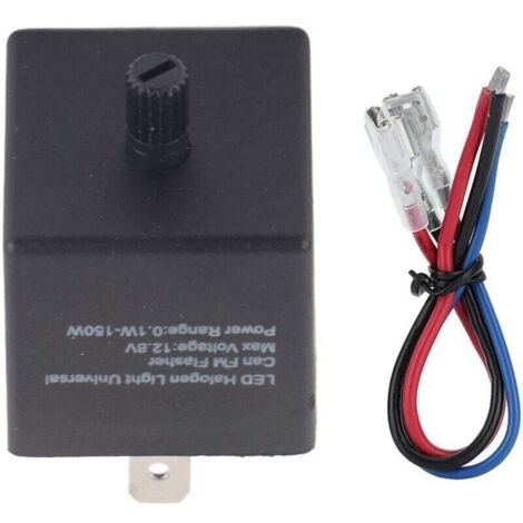 Feu antibrouillard LED réglable pour remorque – 12 V / 24 V, connecteur 3 broches, avec relais intégré, compatible moto & voiture