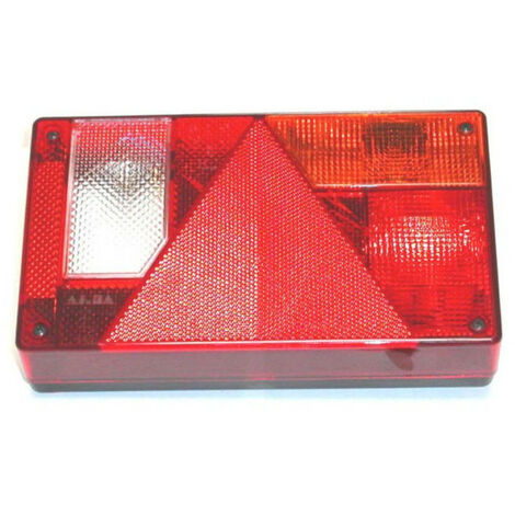 Feu arrière 5 fonctions 12V – Dimensions 237x138x53mm – Connecteur 5 pôles – Catadioptre intégré pour visibilité accrue – Aj.Ba