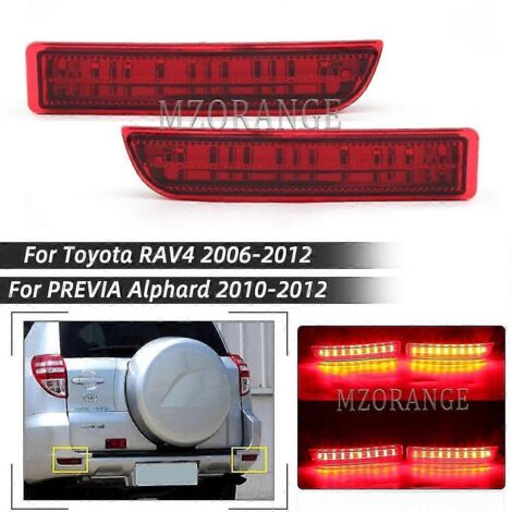 Feu arrière à LED pour pare-chocs Toyota Rav4 2006-2012, Previa et Alphard 2010-2012 : feu stop, clignotant, feu arrière, accessoires auto.