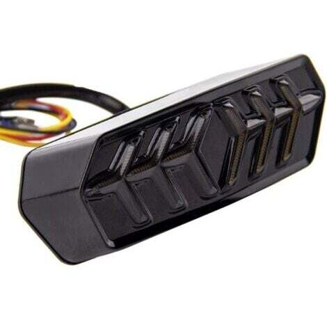 Feu arrière de moto 12V étanche intégré DRL feu stop feu clignotant pour H-onda MSX/GROM125 CB650F CBR650F CTX700N YG125 LentilNoire fumée