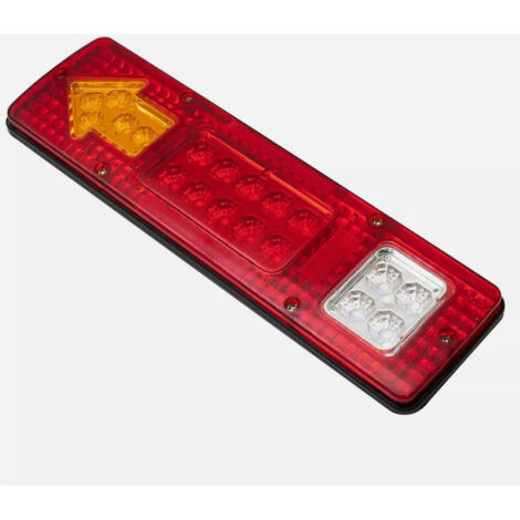Feu arrière de remorque pour voiture 12 V, 19 LED, avec clignotant, feu de recul et feu stop.