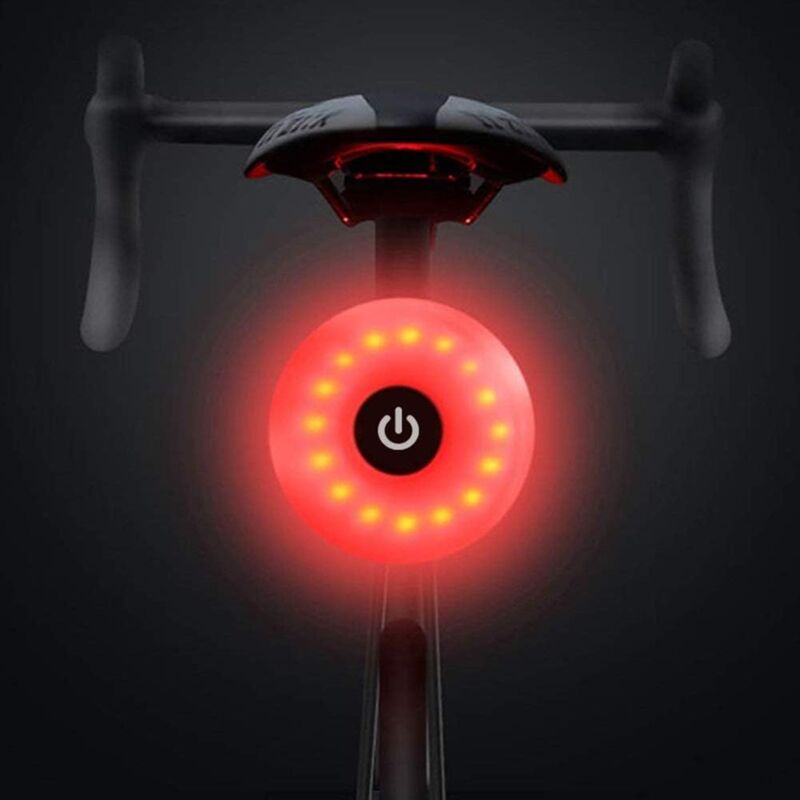 Tigrezy - Feu arrière de vélo, Avertissement étanche Rechargeable led usb 5 Modes lumière arrière