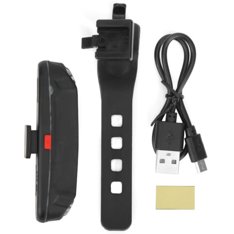 Feu arrière de vélo rechargeable USB, équipement de sécurité pour cyclisme, lumière clignotante rouge verte bleue WR01B