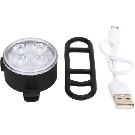 Feu arrière de vélo rechargeable USB, étanche, pour VTT, signal de sécurité et cyclisme en extérieur (blanc)