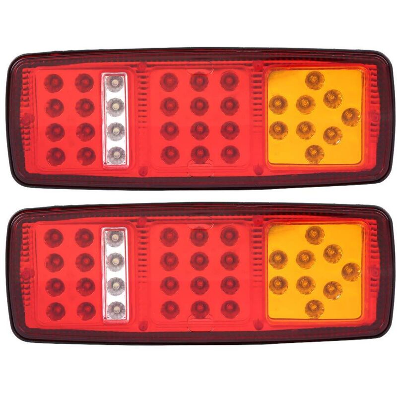 Feu arrière feu arrière, 1 paire de voyants LED feux arrière frein arrière feu arrière pour camion remorque 12 V RV