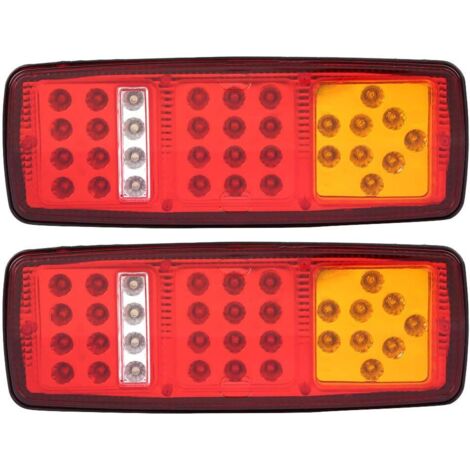 Feu arrière feu arrière, 1 paire de voyants LED feux arrière frein arrière feu arrière pour camion remorque 12 V RV