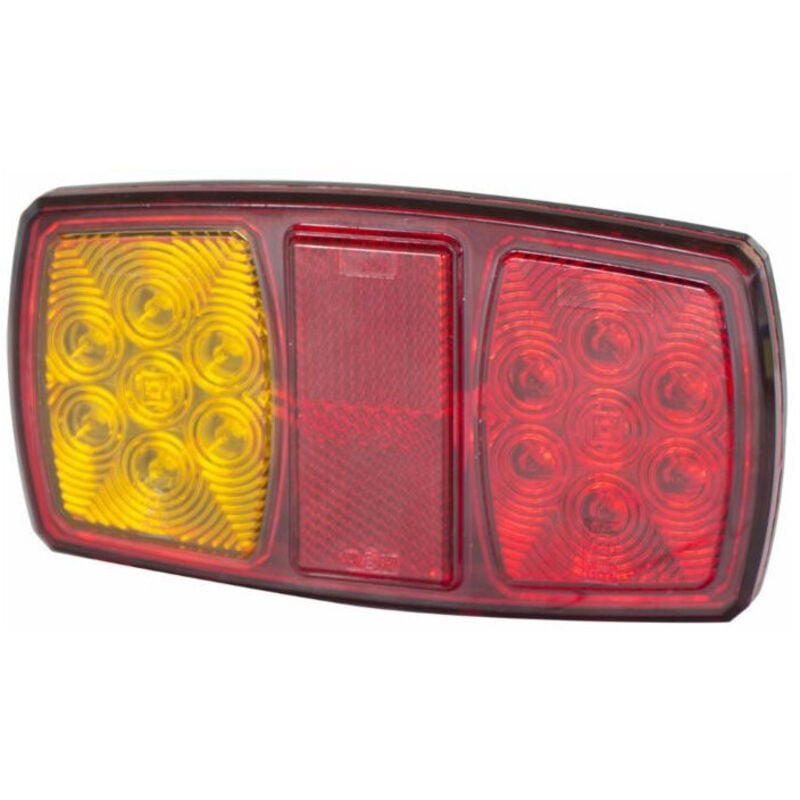Lem Select - Feu arrière gauche Led 12 v 3 fonctions + catadioptre 150x80 mm