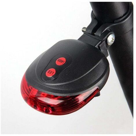 Feu arrière laser de vélo, feu arrière de vélo de montagne plein d'étoiles, voyant d'avertissement de sécurité