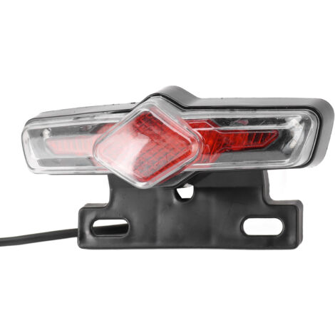 Feu arrière LED pour vélo électrique 36V‑60V avec clignotant et avertisseur sonore, sécurité cyclisme nocturne
