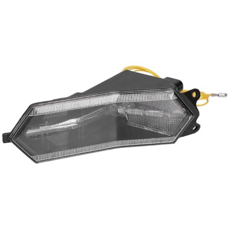 Feu arrière LED transparent pour YZF‑R1, R6, R7 – Feu stop, clignotant, haute luminosité, assemblage lampe de signalisation arrière, compatible moto.