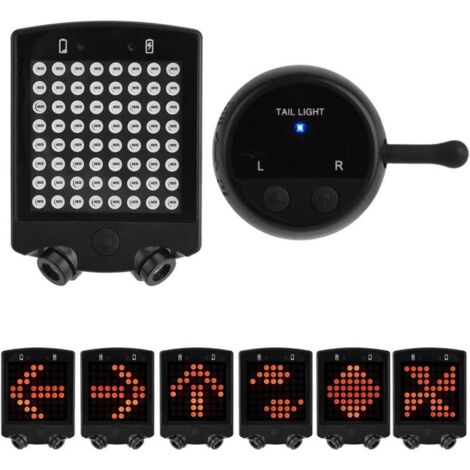 Feu Arrière LED Vélo W3, avec télécommande controle guidon, étanche, Rechargeable