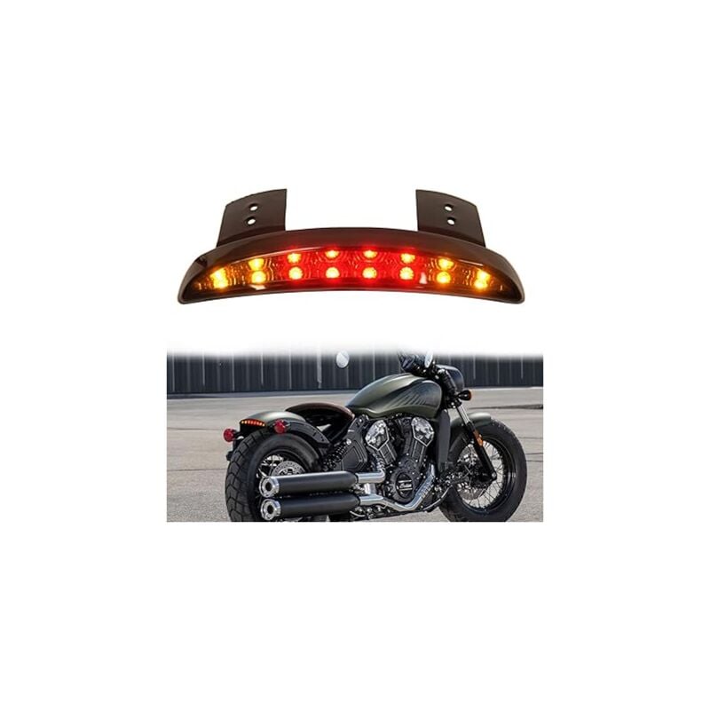 Feu Arrière Moto Clignotant Indicateurs 8 LED Hachée Plaque de Bord de Garde-Boue Frein Stop Arrière Arrêt Feu Lampe Intégrés pour Sportster XL883N