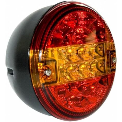 Feu arrière rond droit led 3 feux diamètre 140mm tracteur machine agricole