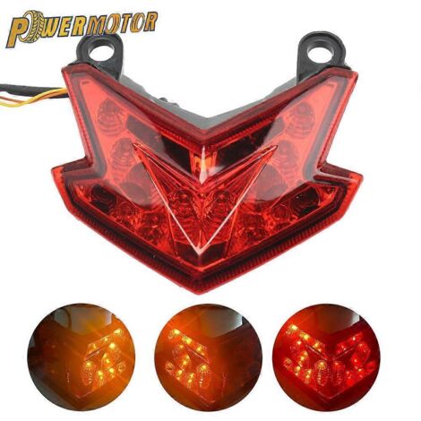 Feu arrière universel Kawasaki Z125 Z800 Zx-6Rled avec clignotant et feu de position à LED - Cache rouge FN501