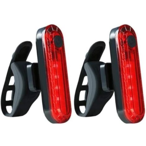 Feu arrière vélo LED Rechargeable USB étanche Lampe vélo 4 Modes arrière - Rouge